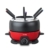 H.Koenig ALP1800 elektrisches Fondue Set / 6 Personen / 6 Fonduegabeln / Temperatur 25°C bis 190°C / 2 L / Antihaftbeschichtung / 800 W / rot/schwarz - 1